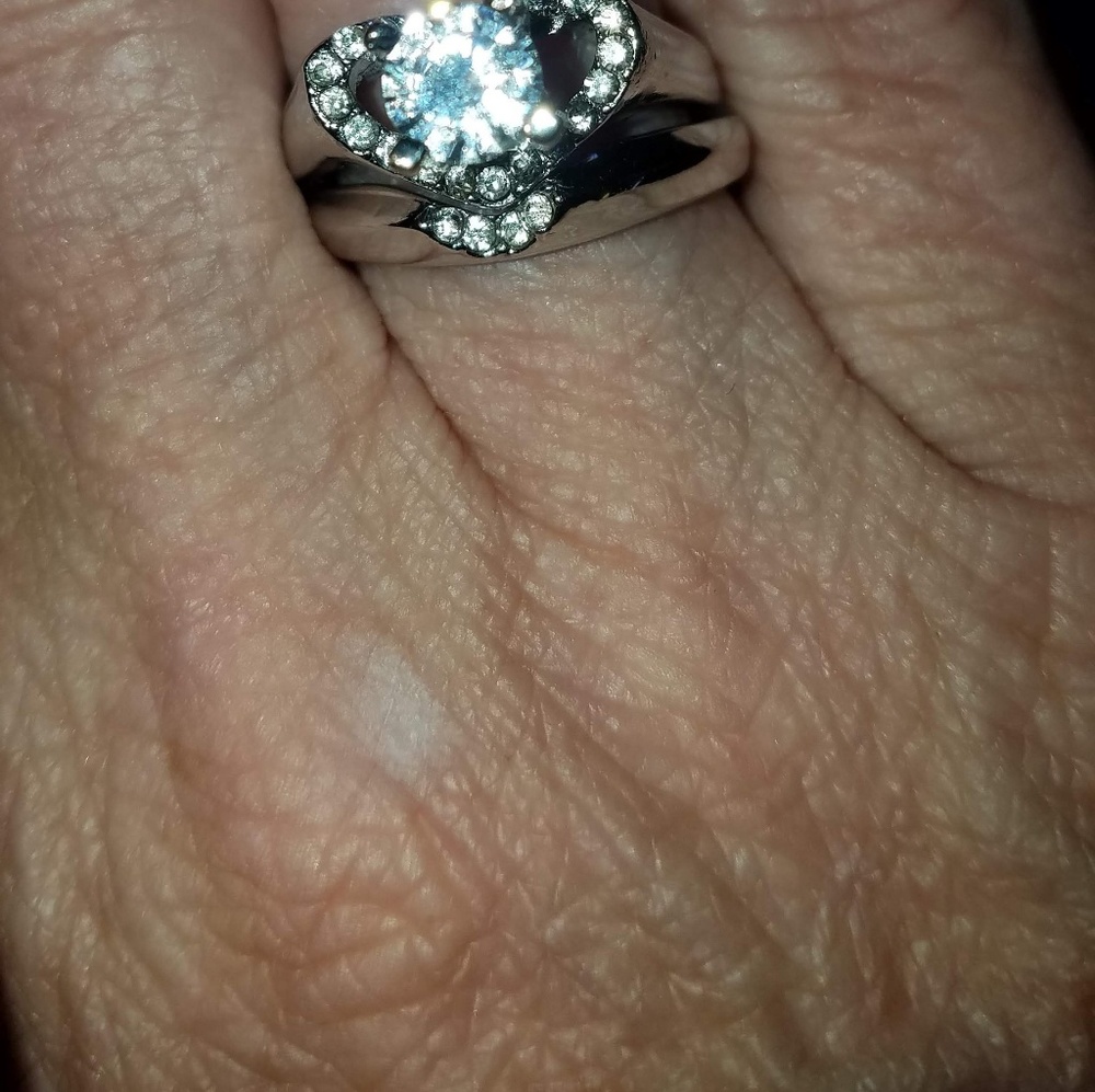 Bridal set 2 carat white sapphire